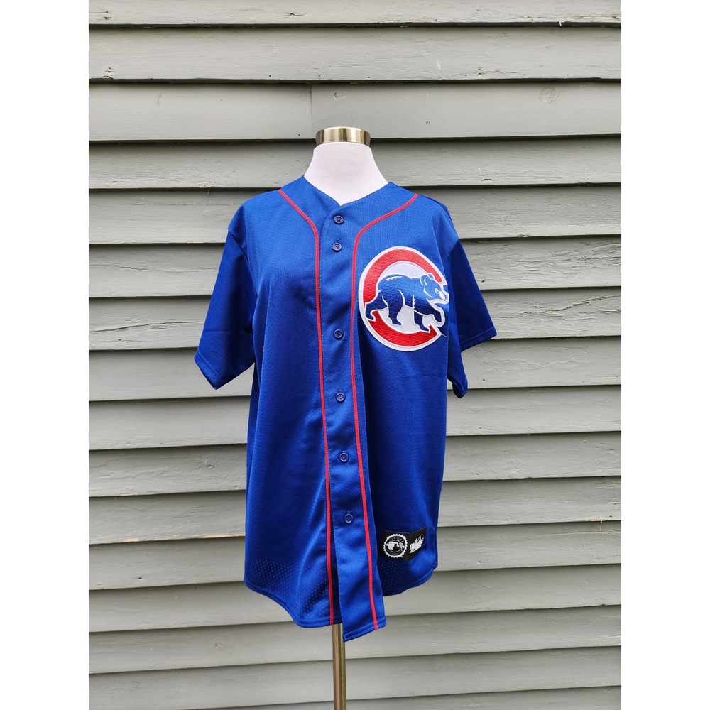 Majestic Chicago Cubs Blue Sammy Sosa 21 Baseball Jersey Mens Large